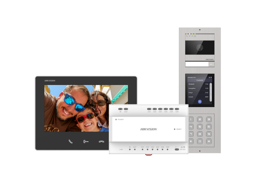 Powered by a distributor with two wires for power& audio/video transmission