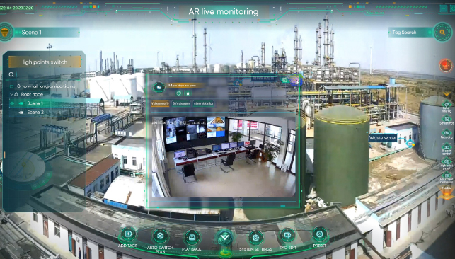 AR dashboard visualizes security management